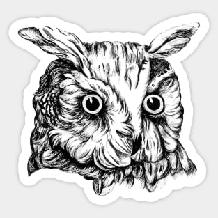 Sleepy Hollow Owl Head Sticker